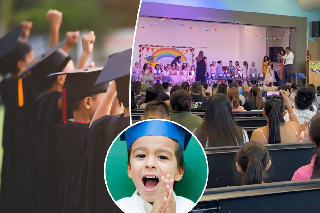 Fathers bewildered forced to follow a strange rule in Kindergarten's graduation: "To leave the" Black Mirror ""